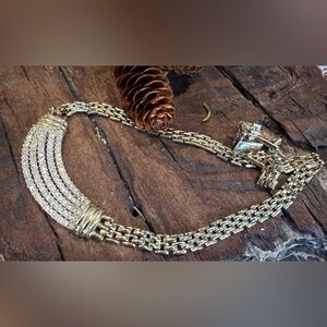 Butler FAC 90’s Butler Swarovski Necklace Gold Tone Fifth Avenue Collection